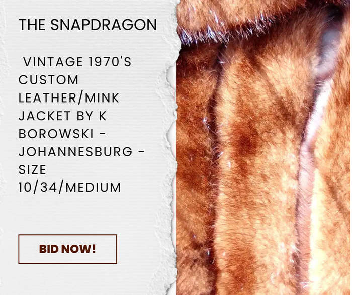 VINTAGE 1970'S K BOROWSKI - CUSTOM DESIGNED MINK LEATHER JACKET - JOHANNESBURG