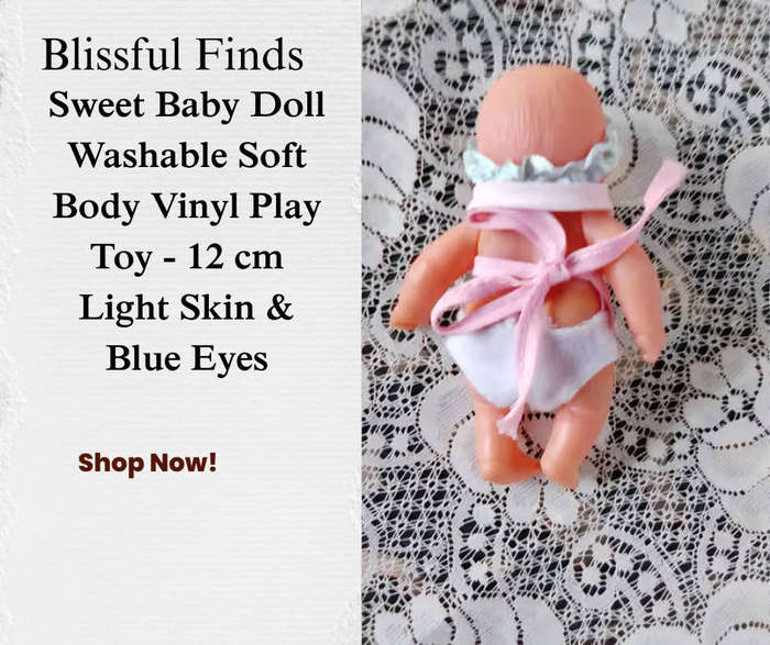 Sweet Baby Doll Washable Soft Body Vinyl - 12 cm Light Skin & Blue Eyes