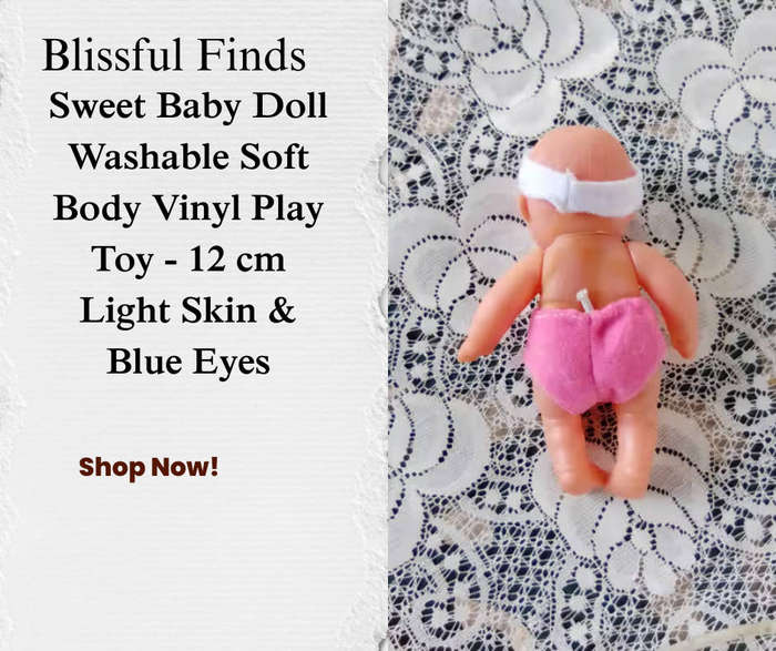 Sweet Baby Doll Washable Soft Body Vinyl - 12 cm Light Skin & Blue Eyes