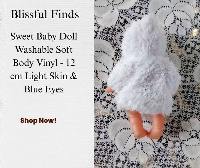 Sweet Baby Doll Washable Soft Body Vinyl - 12 cm Light Skin & Blue Eyes