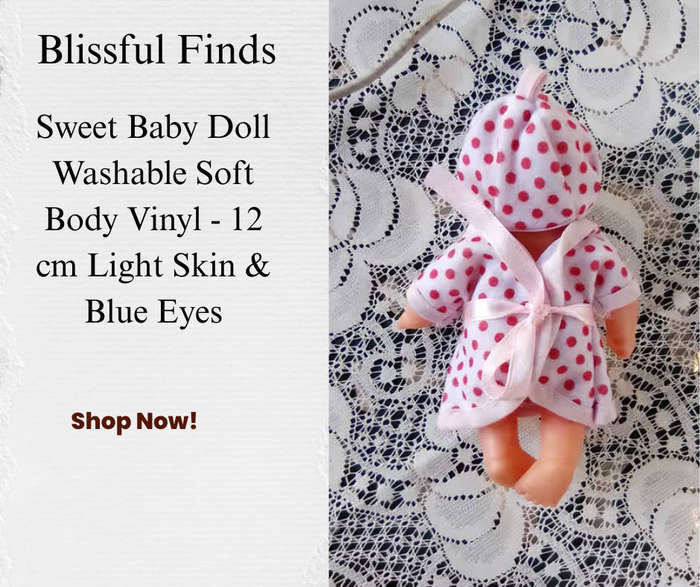 Sweet Baby Doll Washable Soft Body Vinyl - 12 cm Light Skin & Blue Eyes
