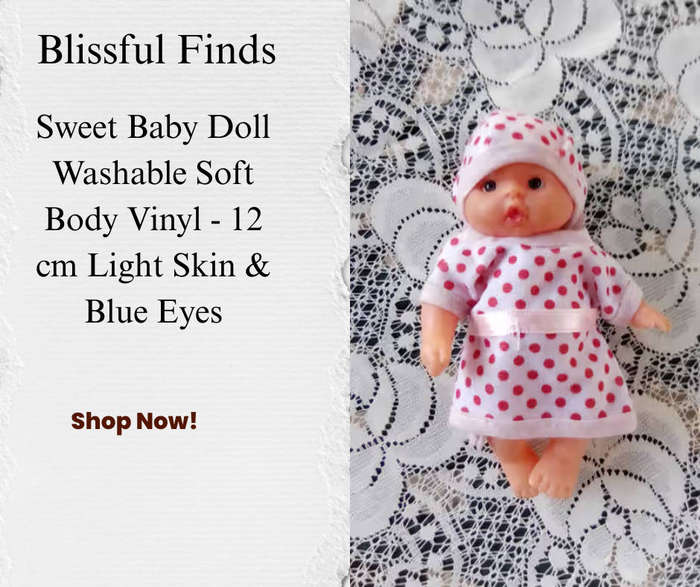 Sweet Baby Doll Washable Soft Body Vinyl - 12 cm Light Skin & Blue Eyes