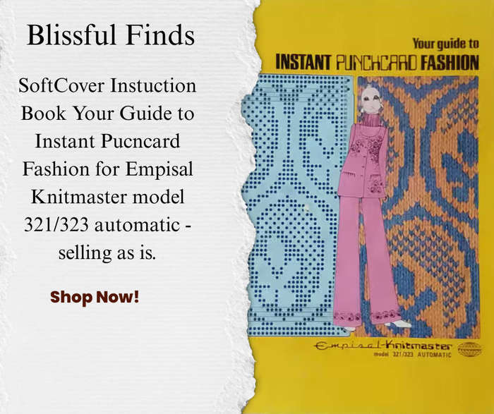 Knitting Machine Empisal Knitmaster 321 /323 Manual Instant Punchcard Fashion Book