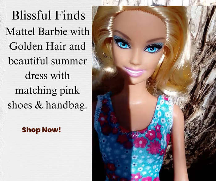 Mattel Barbie Golden Blond Hair Barbie Doll 1998