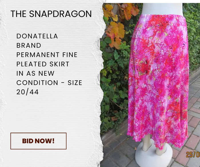 DONATELLA BRAND - ABSOLUTE AMAZING FINE PERMANENT PLEATED SKIRT IN A MEDLEY OF PINKS