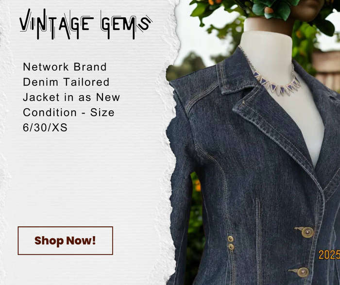 Newwork Brand - Beautiful tailored blue denim long sleeve jacket