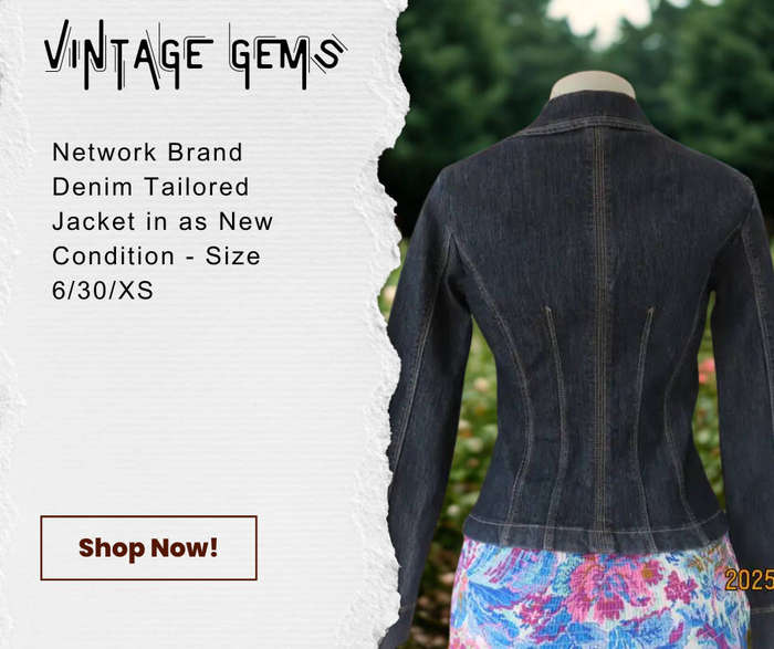 Newwork Brand - Beautiful tailored blue denim long sleeve jacket