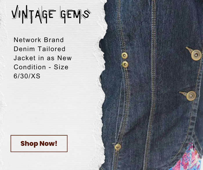 Newwork Brand - Beautiful tailored blue denim long sleeve jacket