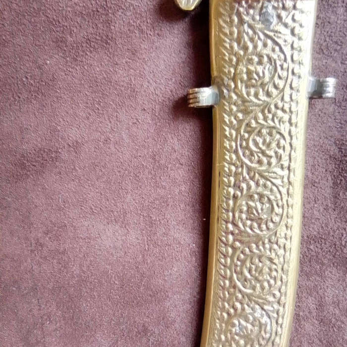Vintage Brass Oriental Decorative Knife  - 28 CM