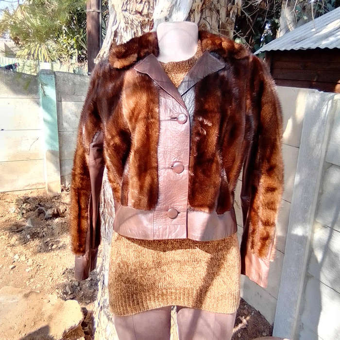 Vintage 1970'S K BOROWSKI custom designed mink leather jacket johannesburg
