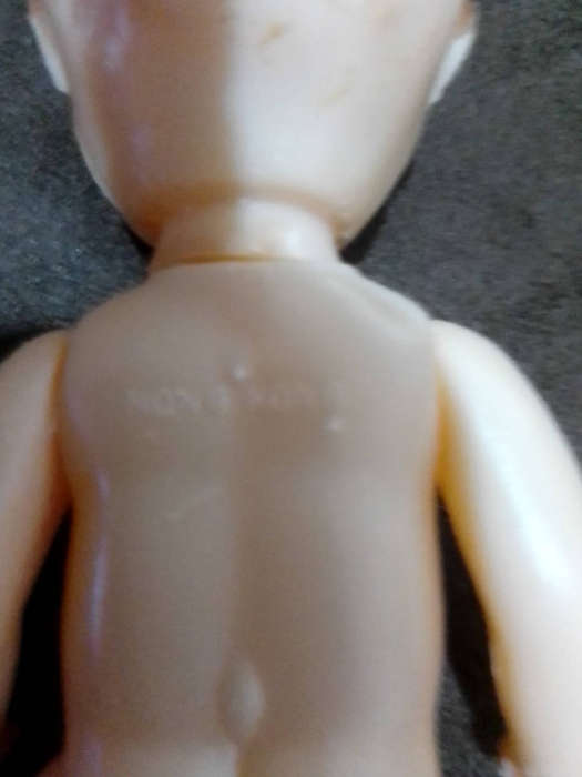 Vintage Baby Doll 10cm Hard Plastic, open and shut blue Eyes
