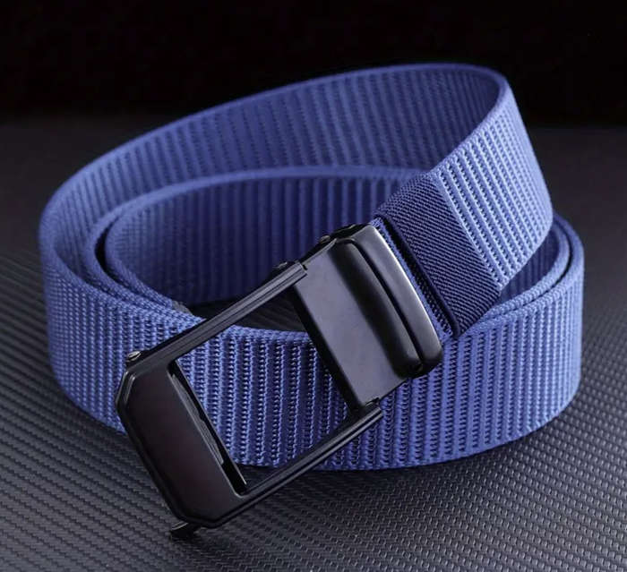 ***GOLF*** Automatic Buckle Canvas Belt - Black