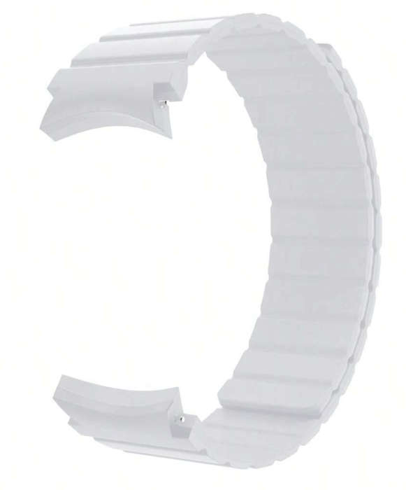 2 Tone Magnetic Silicone Strap compatible with Samsung Watch 6 / 5 / 4 (GREY ORANGE)
