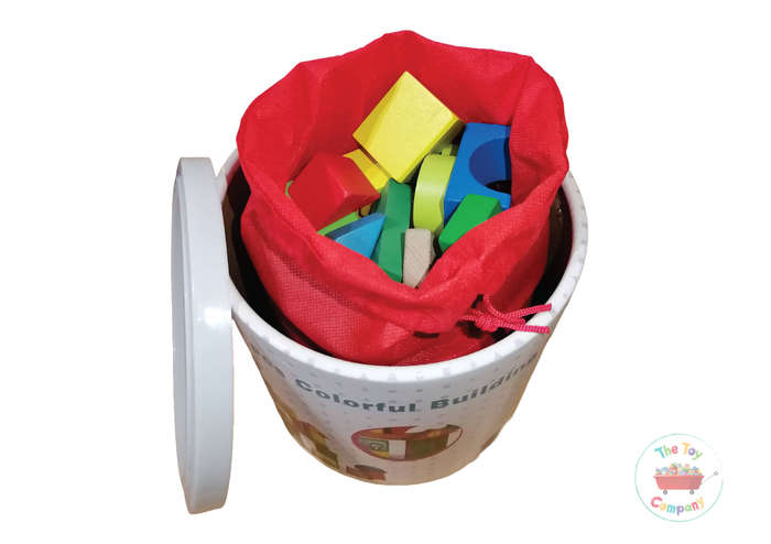 Wooden Building Blocks (50 pcs)  Fun Educational Toys