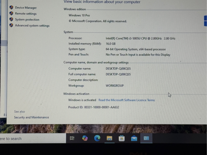 Dell laptop