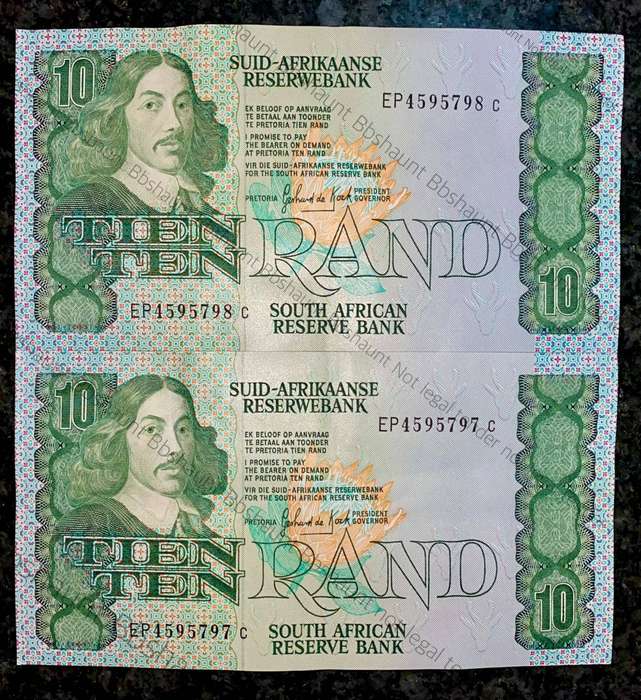 GPC De Kock. R10 in sequence EP4595797-798 -- 3rd issue 1985 (1 bid takes all )