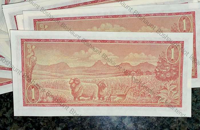 TW De Jongh. R1 in sequence B598 /387240-290 unc-aunc 3rd issue 1975 including a replacement note
