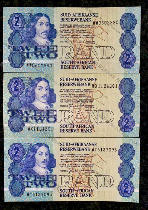REPLACEMENT NOTES GPC DE KOCK R2 - WW - WX & WY  UNC-AUNC A/E 3RD ISSUE 1983/89/90( 1 BID TAKES ALL)