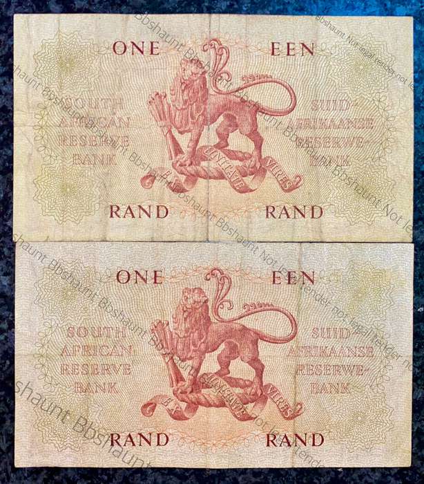 Set of R1 both Governor's MH De Kock & G Rissik 1961-1962 (1 bid takes all)