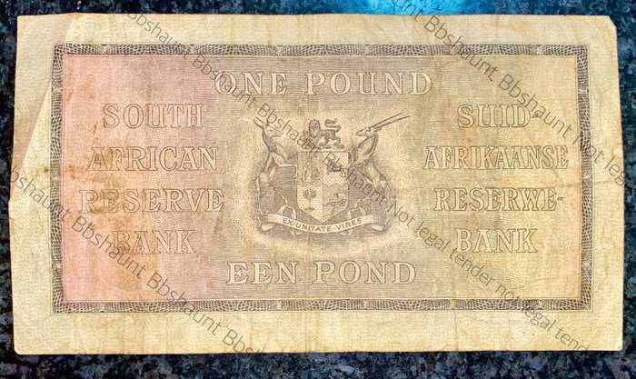 J POSTMUS 1 POUND 5TH APRIL 1943 ENG/AFR A129 FIRST ISSUE