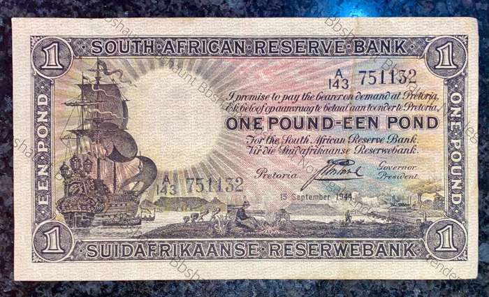 J Postmus. 1 pound 15th September 1944 - A143