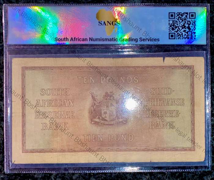 J Postmus Graded 10 pound F1 - 14th April 1943 SANGS graded