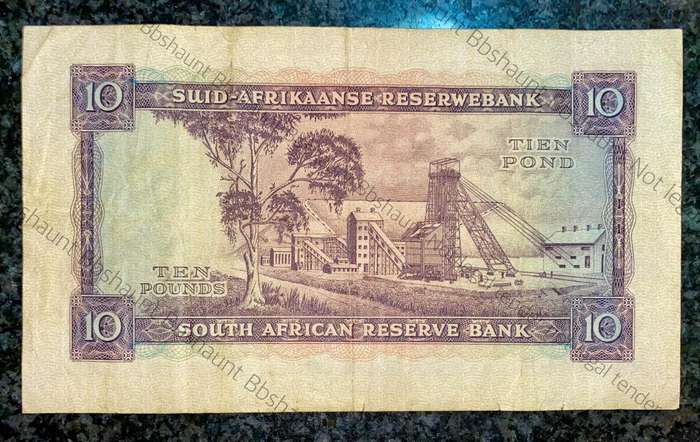 Mh De Kock. 10 pound Pretoria 5-3-1953 -- D2