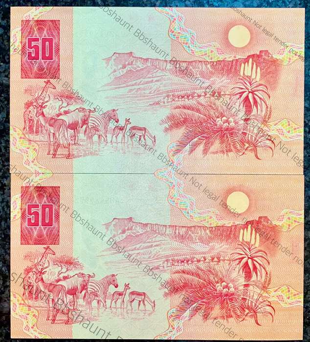 CL STALS R50 IN SEQUENCE AD8489971-972 UNC A/E 1ST ISSUE 1990 (1 BID TAKES ALL)