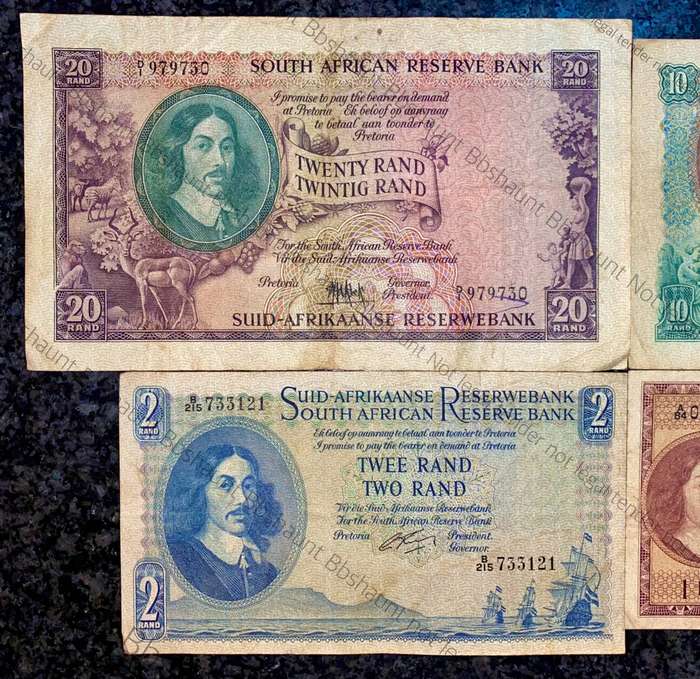 Complete Set R20 TO R1 - MH De Kock & G Rissik 1961-1962 (1 bid takes all)