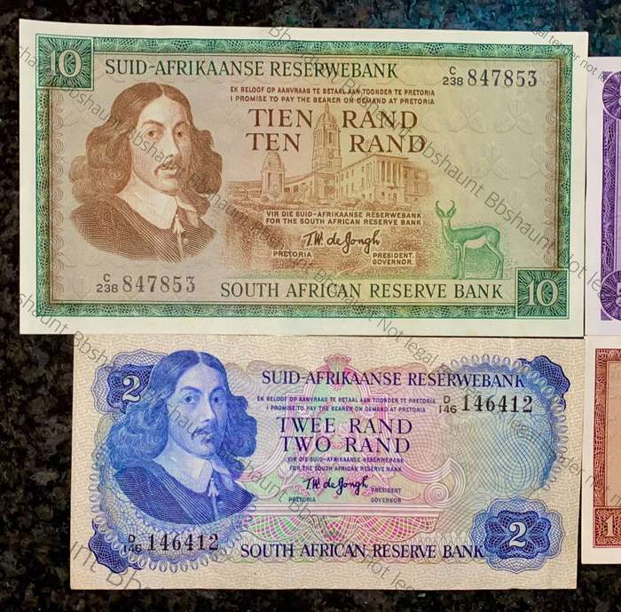 Complete Set Tw De Jongh R10 to R1 - very good condition 1967-1975(1 bid takes all)