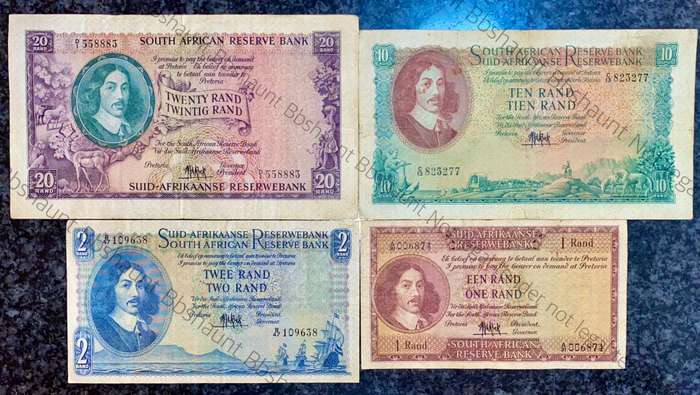 complete set Mh De Kock R20 to R1 -- 4th issue 1961 (1 bid takes all)