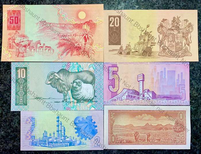 COMPLETE SET OF AA UNC CL STALS & DECIMALS R50AA TO R2AA -- 1ST ISSUE 1990 (R1A TW DE JONGH)