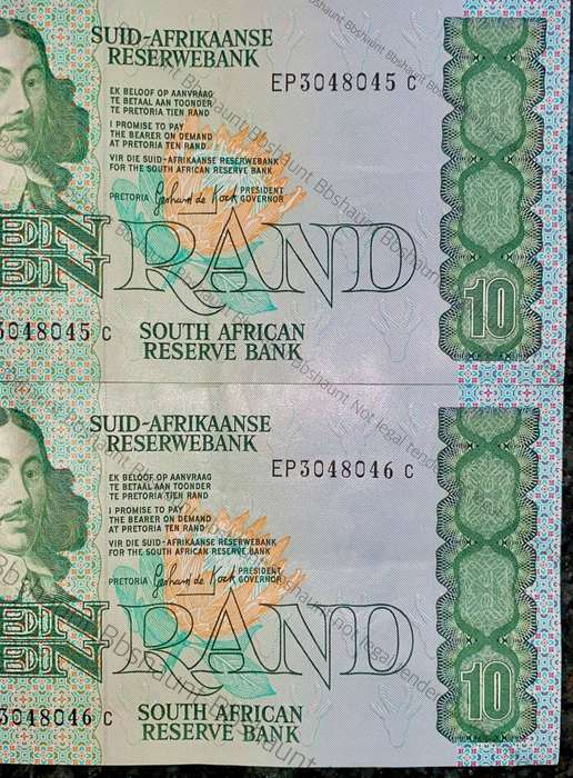 GPC De Kock. R10 in sequence EP3048045-046 -- 3rd issue 1985 (1 bid takes all )