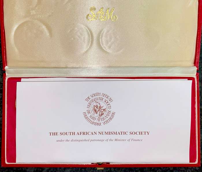 SOUTH AFRICA PROOF SET SILVER R1 TO 1/2 CENT -- 1980 -- IN RED SA MINT BOX