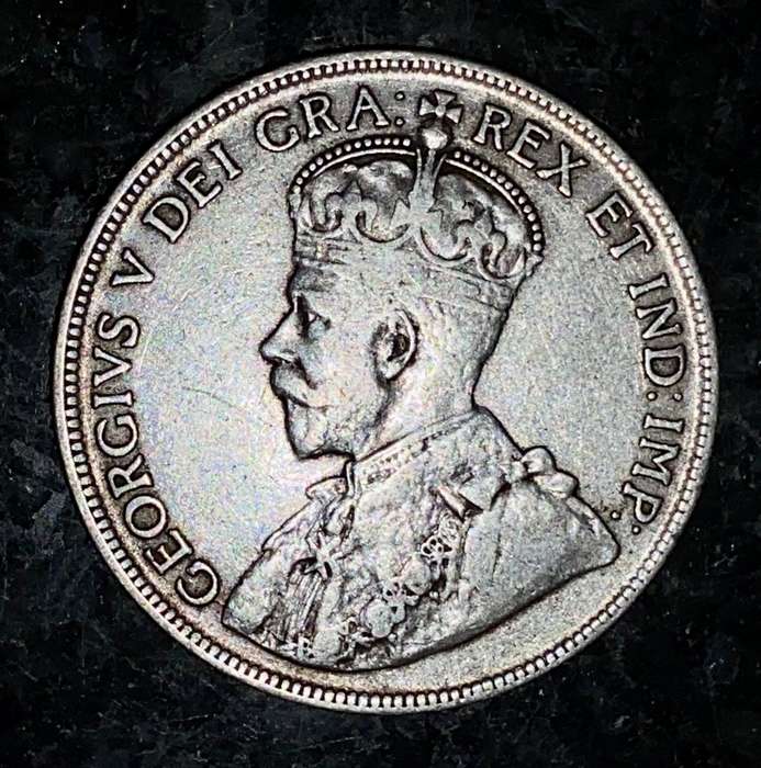 NewFoundland 1918 -- 50 cents -- sterling silver