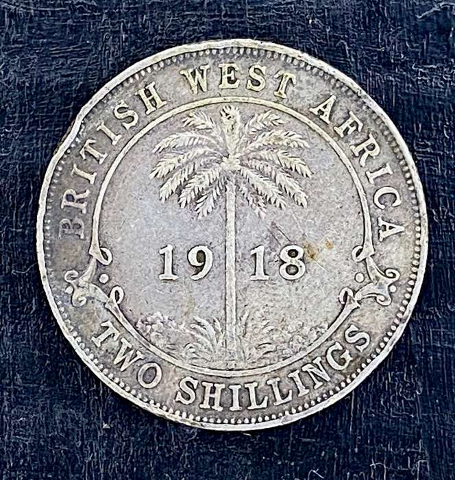 British West Africa 1918 -- 2 shilling -- 925 silver