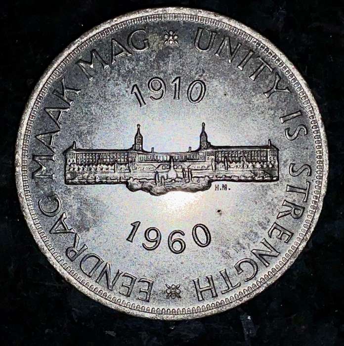 S A Union. silver 5 shilling 1960 very good condition