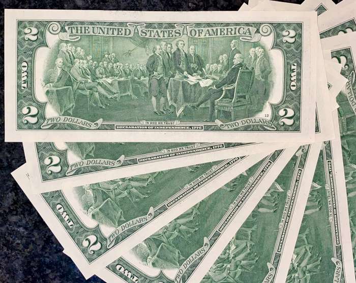 USA 2 dollars in sequence 691-680 San Francisco Federal mint 2017 unc (BID PER NOTE)