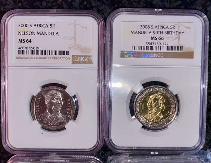 South Africa.Graded commemorative set R5 - 2000 MS64 - 2008 - 2011 MS66 & 2017 MS61(1 bid takes all)