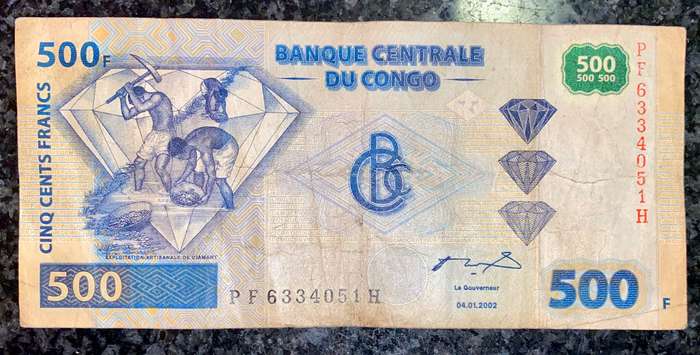 CONGO 500 FRANCS 2002