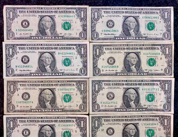 USA Set 1 dollar - A to L - Federal Reserves 1995-2013 (1 bid takes all)