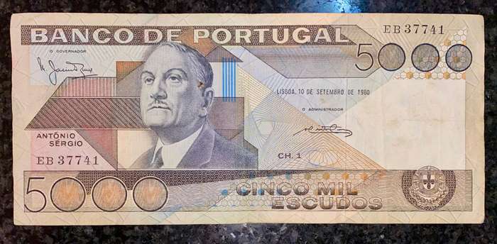 Portugal 5000 escudos 1980