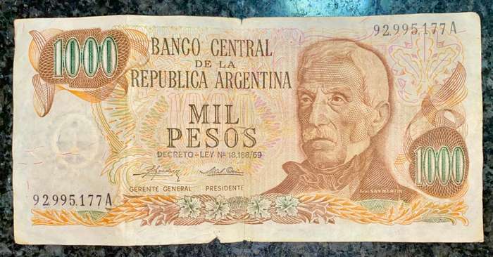 ARGENTINA 1000 PESOS ND