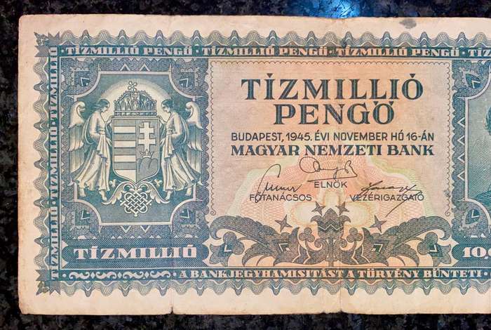 Hungary 10 million pengo 1945