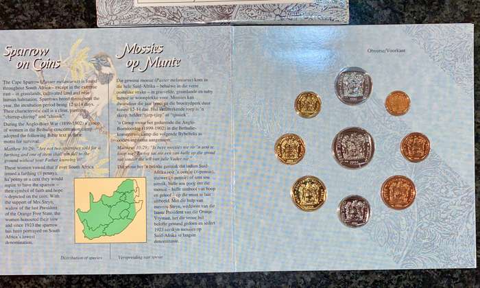 South Africa. uncirculated coin set 1994 in original packaging