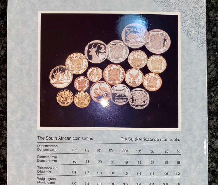 South Africa. uncirculated coin set 1994 in original packaging