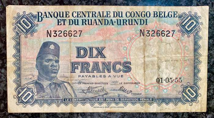 Belgium Congo - Ruanda-Urundi 10 francs 1955-05-01