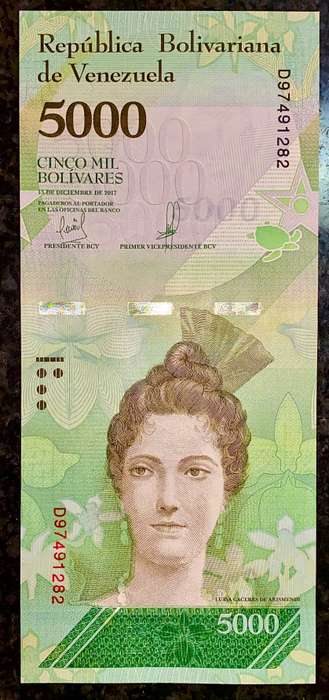 VENEZUELA 5000 MIL BOLIVARES 2017 UNC