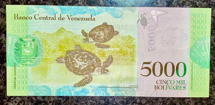 VENEZUELA 5000 MIL BOLIVARES 2017 UNC
