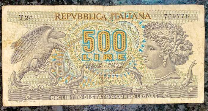 ITALY 500 LIRE 1966